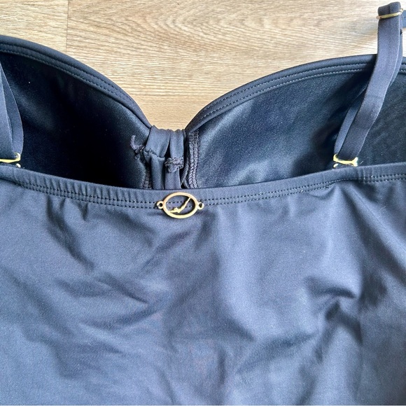 Jantzen Black Ruched Tankini Top Size Small - Picture 7 of 9
